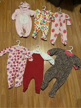 6/9 month girls sleepers